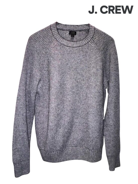 J. Crew Other - J. CREW Men's Waffle Crewneck Cashemere Sweater in Charcoal - M